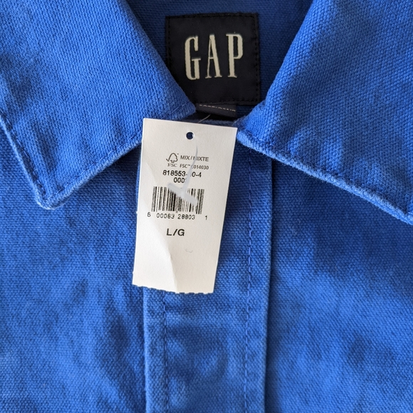 Gap Mens Chore Jacket Primary Blue Large and XL - Picture 6 of 7